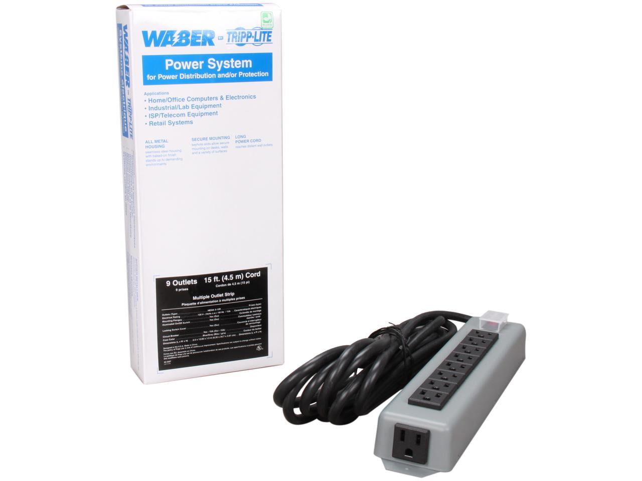 Tripp Lite Waber 9-Outlet Industrial Power Strip - Fits 1 Transformer