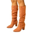 thumbnail image 6 of JUSLIO Boots for Women,High Heel Fashion Casual Mid Calf Boots Comfort Solid Color Lightweight Boots, 6 of 9