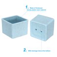 thumbnail image 4 of Uxcell 2.5" Square Plastic Succulent Planter with Drainage Blue Flowerpot Container, 3 Pack, 4 of 5