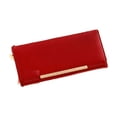 thumbnail image 1 of Cartera Monedero Larga De Cuero Lujo Dama Billetera Elegante rojo, 1 of 4