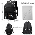 thumbnail image 3 of Lightweight Student Backpack Functional Pockets Large Capacity Girls School Bag, 3 of 6