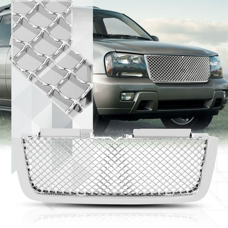 Glossy Chrome Abs Wave Mesh Per Grille Grill For 06 09 Chevy Trailblazer 07 08