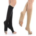 thumbnail image 1 of Ings 22-32 Mmhg Knee High Socks Open Toe Socks, 1 of 3