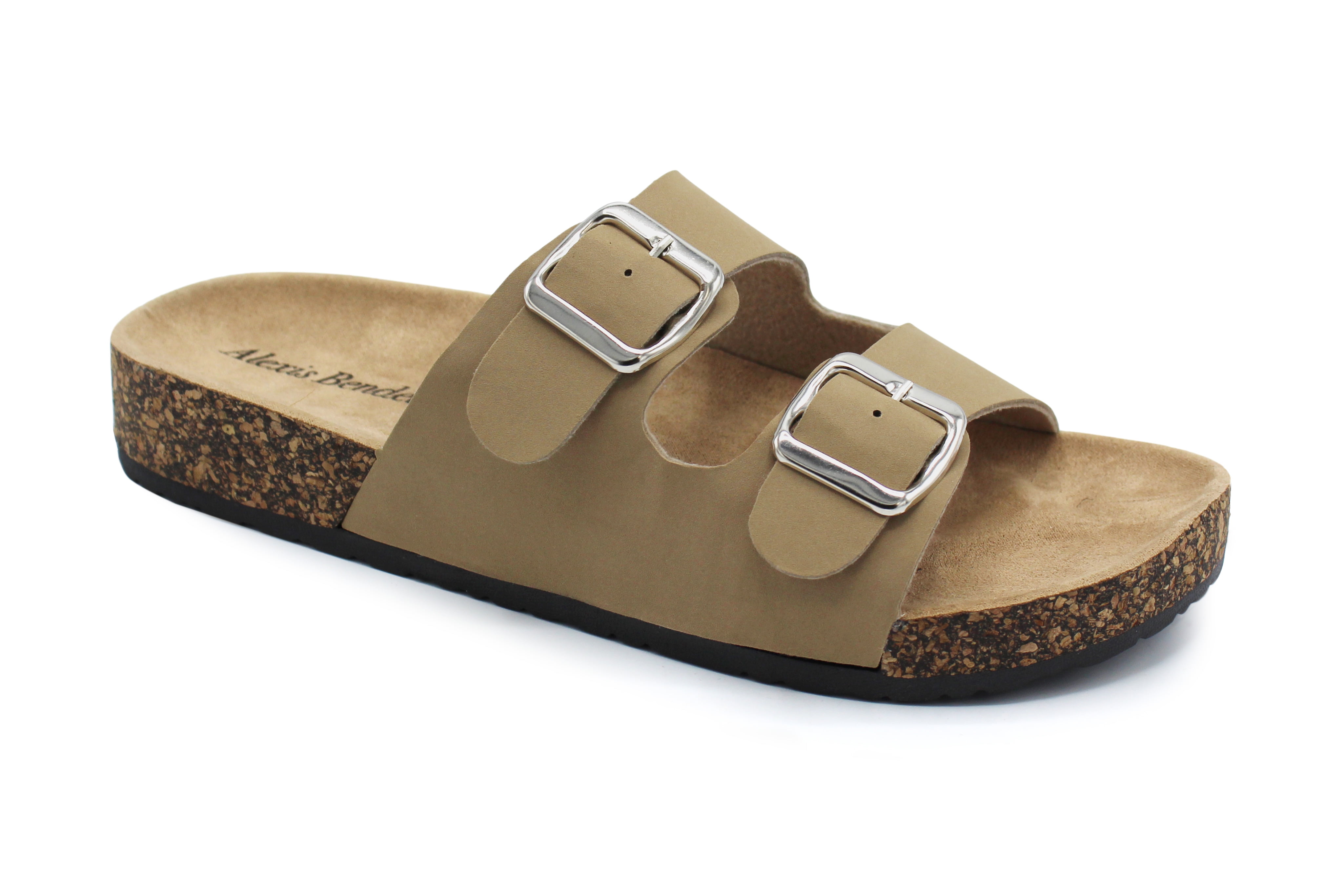 women's casual buckle straps sandals flip flop platform footbed sandals