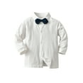 thumbnail image 4 of LAPAKIDS Baby Toddler Boy Formal Outfits Gentleman Suit Set Shirts & Vest & Pants & Bow Tie 4PCS 9-12 Months, 4 of 7
