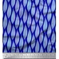 thumbnail image 1 of Soimoi Blue Cotton Poplin Fabric Artistic Waves Abstract Print Fabric by the Yard 56 Inch Wide, 1 of 3