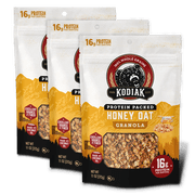 (3 pack) Kodiak Protein-Packed Honey Oat Protein Granola Bag, Ready to Eat, 11 oz