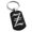 Black, variant on Stainless Steel Letter Z Initial Old English Monogram Engraved Engraved Dog Tag Keychain Keyring