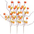 thumbnail image 1 of Kuyiluo - 3 ramas de calabaza artificiales para otoño, tallos de bayas de calabaza artificiales, adorno para relleno de jarrón, 1 of 7