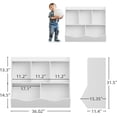 thumbnail image 3 of IDEALHOUSE Toy Bookshelf and Bookcase, Multi Shelf with Cubby Organizer Cabinet for Storage Books and Toys, for Bedroom, Playroom, Hallway (White), 3 of 9