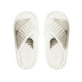 thumbnail image 5 of Willtoo Slippers for Women Corduroy House Slippers Arch Support Slide Slippers White 8 Wide, 5 of 5