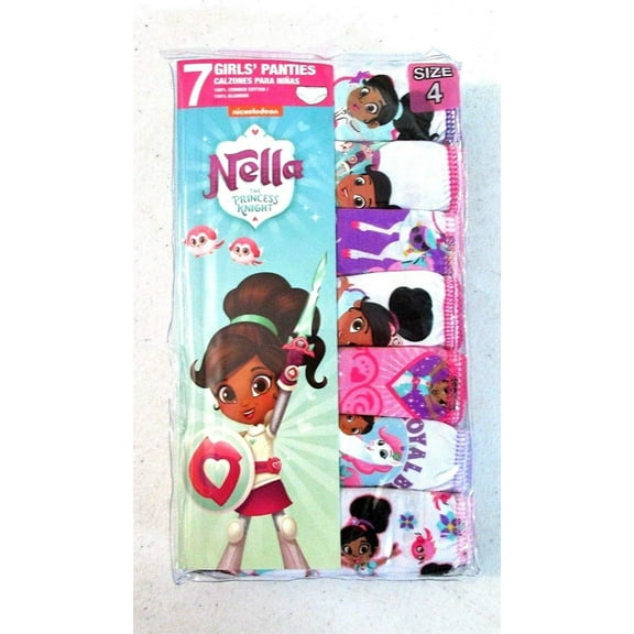 Nickelodeon Nella the Princess Girls Underwear, 7 Pack Panties (Little Girls & Big Girls)