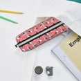 thumbnail image 6 of Cauagu French Bulldog Face Print Leather Pencil Pen Case - Stationery Bag Portable Stationery Bag Big Capacity Pencil Pouch Cosmetic Organizer Bag for Men & Women, 6 of 7