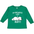 thumbnail image 3 of Inktastic Pyrenees Life is Ruff Great Pyrenees Boys or Girls Long Sleeve Toddler T-Shirt, 3 of 5