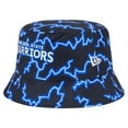 thumbnail image 5 of Men's New Era Black/Light Blue Golden State Warriors Summer Sun and Storm Reversible Bucket Hat, 5 of 7