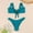 Blue bathing suits for women, variant on Wycnly Womens Swimsuits Bathing Suit for Women Bathing Suit Bikini Set Summer Girls Beach Solid High Waist Swimsuits Women's Swimsuits