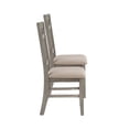 thumbnail image 3 of Linon Turino Set of 2 Slat Back Upholstered Dining Chairs in Weathered Gray Wood, 3 of 12