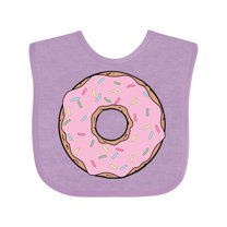 Inktastic Pink Donut with Sprinkles Boys or Girls Baby Bib