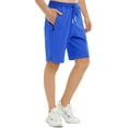 thumbnail image 4 of QPNGRP Men's Workout Stretch Shorts Casual Drawstring Elastic Zipper Pockets Royalblue 32, 4 of 8
