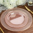 thumbnail image 6 of Efavormart 10 Pack | 7.5" Blush / Rose Gold Plastic Dessert Or Appetizer Plates With Gold Rim And Hammered Design, 6 of 11