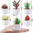 thumbnail image 2 of Artificial Succulents Plants, 6pcs Mini Fake Potted Plants in Pots, Faux Mini Succulents Plants Indoor for Desk Living Room Bedroom Windowsills Office Home Decoration, 2 of 5