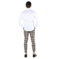 thumbnail image 4 of SoCal Look Men's DJ Plus All Over Check Pattern Dress Pant Brown 34WX30L, EU42, 4 of 4