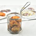 thumbnail image 4 of Fried Basket with Handle Silver Stainless Steel Grids Kitchen Utensils Mesh Oil Frying Strainer Household Cooking Tools, 4 of 6