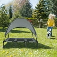 thumbnail image 2 of ZXNYH Outdoor Elevated Dog Bed with Removable Canopy, 48" XLarge Cooling Raised Pet Cot for Outdoor Camping, Waterproof Canopy, Durable Oxford Fabric, Portable Pet Bed (Large Gray), 2 of 6