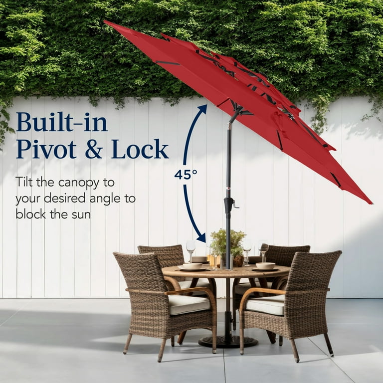 clearance patio table with umbrella hole Maison ARTS Patio Dining Table Large Rectangular Table, Outdoor Furniture Table with Umbrella Hole