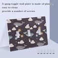 thumbnail image 4 of Dailycode Light Switch Plate Covers 2 Gang Wall Plate Plastics Outlet Covers for Kitchen Home Office Decor Whale Cloud Sun, 4 of 8