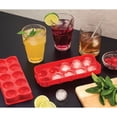 thumbnail image 6 of Harold Import Company Silicone 10 Cube Cannonball Ice Ball Tray, Red, 6 of 6