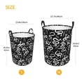 thumbnail image 3 of Balery Hand Drawn Snake Cesta de ropa redonda con asas, impermeable, independiente, para ropa, juguetes, dormitorio y familia-Small, 3 of 6