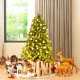thumbnail image 1 of Gymax 5Ft Pre-lit Christmas Tree Hinged Fir Tree w/ 8 Flash Modes LED Lights, 1 of 10
