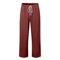 thumbnail image 4 of PIMSSY Men Pants Casual Trousers With Button Solid Color Comfort Fit Relaxed Modern Chino Style Versatile Everyday Wear Male Soft Slacks, 4 of 5