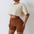 thumbnail image 2 of LYMAYTER Women Biker Shorts High-Waisted Stretch Yoga Shorts for S-L Fashion Non-Roll Waist Sweat Shorts, 2 of 8