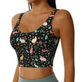 thumbnail image 2 of Pofeuu Cute Rabbit And Flower Print Sports Bra for Women Sexy Vest Yoga Running Gym Fitness Crop Bras Tops-, 2 of 8