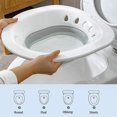 thumbnail image 4 of Baño De Asiento Plegable Para Inodoro, Lavabo De Asiento De Asiento Para Mujeres Embarazadas, Hemorroides, Ancianos, Se Adapta A Inodoros Universales Y Silla Con Inodoro Gris Ruikalucky kaili Sencillez, 4 of 5