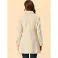thumbnail image 4 of Abrigo de Invierno Allegra K con Botón Delantero y cuello Peter Pan Beige M, 4 of 6