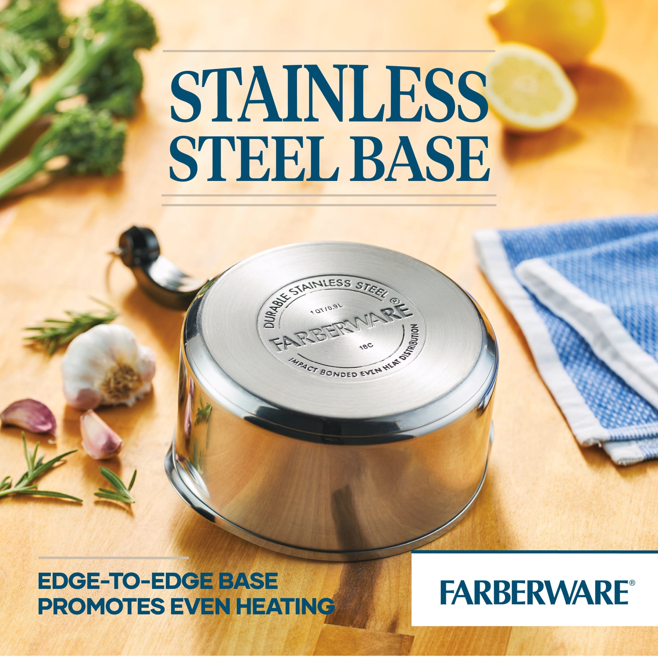 Farberware Classic Stainless Steel 1-Qt. Covered Saucepan