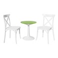 thumbnail image 1 of Strata Furniture 2 Xenia Polypropylene Chairs & Sprout Table in White/Green, 1 of 2
