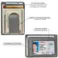 thumbnail image 4 of Alpine Swiss Mens RFID Money Clip Leather Minimalist Wallet Card Case ID Window, 4 of 8