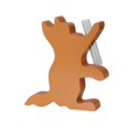 thumbnail image 3 of simhoa Flower Vase 3D Flower Arrangement Bunny Model for Bedroom Party Dining Table Orange, 3 of 8