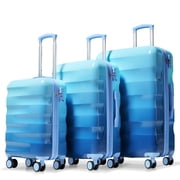 "3-Piece Hardshell Luggage Set with Spinner Wheels, TSA Lock, Lightweight & Expandable (20"/24"/28")"