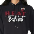 thumbnail image 3 of Women's G-III 4Her by Carl Banks Black Miami Heat Graphics Fleece Pullover Hoodie, 3 of 3