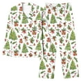 thumbnail image 5 of REORIAFEE Warm Pajamas for Womens Set Christmas 2 Piece Loungewear Long Sleeve Button down Shirts and Pant Christmas Tree Graphic Sleepwear Green S-2XL, 5 of 5