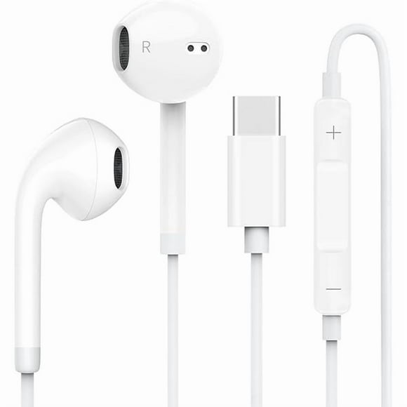 USB C Headphones for iPhone 16 15, Wired Headphones USBC for iPad Pro Air Mini, iPad 10th, MacBook, Type C Earbuds for Samsung, Google Pxiel, Earphones for Lenovo, Dell, Microphone, Volume Control
