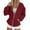 Red, variant on Womens Zip Up Sports Coat Long Sleeve Sweatshirt Turn Down Collar Fashion Thin Fleece Lined Jacket Warm Coat with Pockets (Red,XXL)
