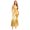 Gold, variant on Women's 70s Disco Jumpsuit Shiny Bell Bottoms Romper Metallic Sleeveless Hippie Pantsuit Gold S