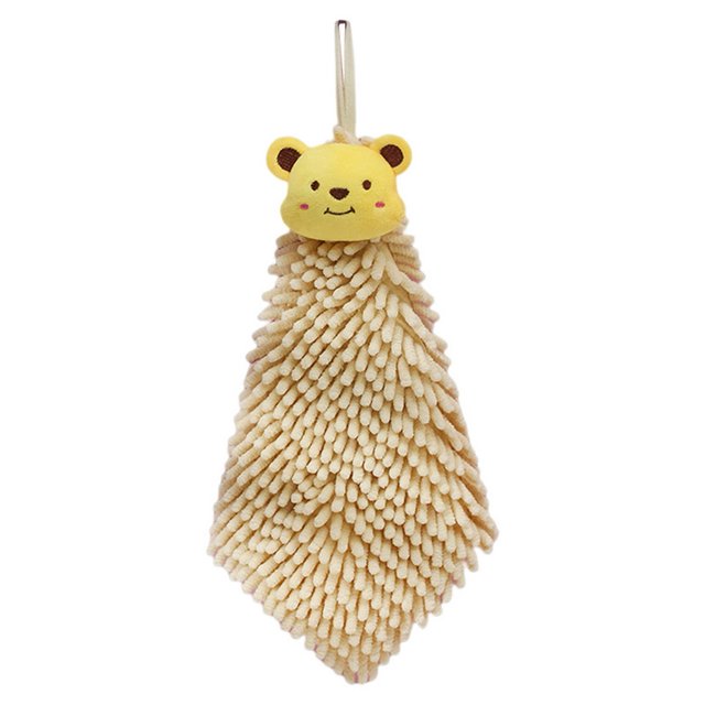 CSChome Hand Towel Cartoon Chenille Hand Towel Soft and Quick drying Super Absorbent Ideal for Kitchen Bathroom or Toilet Use
