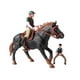 thumbnail image 4 of Figura de acción de caballo, estatua de animal salvaje con silla de montar, decoración de escritorio, modelo de caballo, Marrón oscuro, 4 of 9